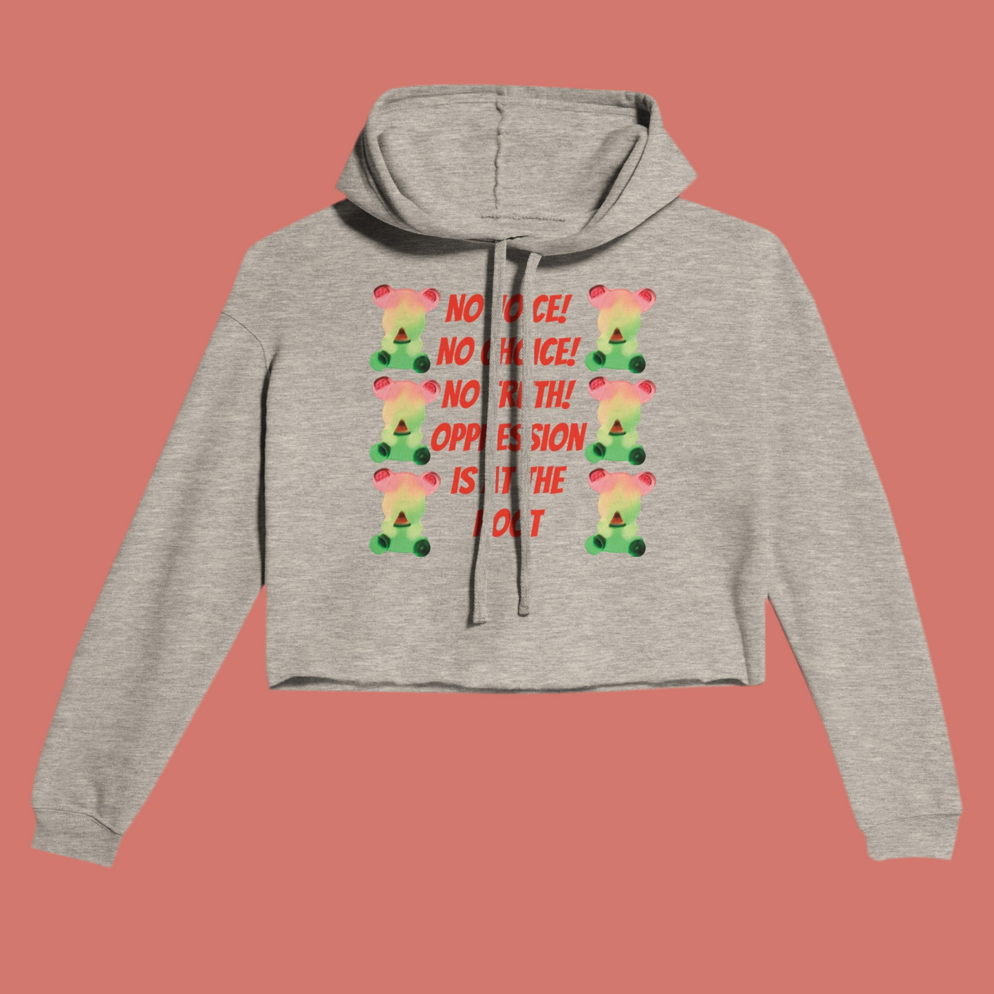Cropped Hoodie | Bella + Canvas No Voice