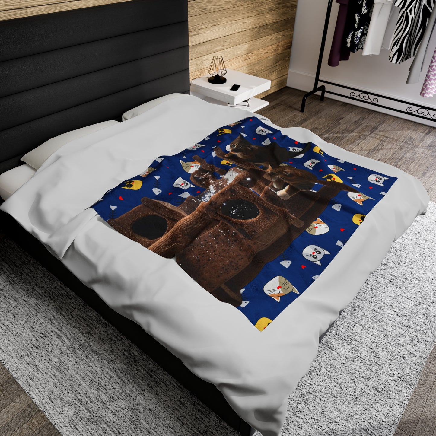 Velveteen Plush Blanket Cats 4