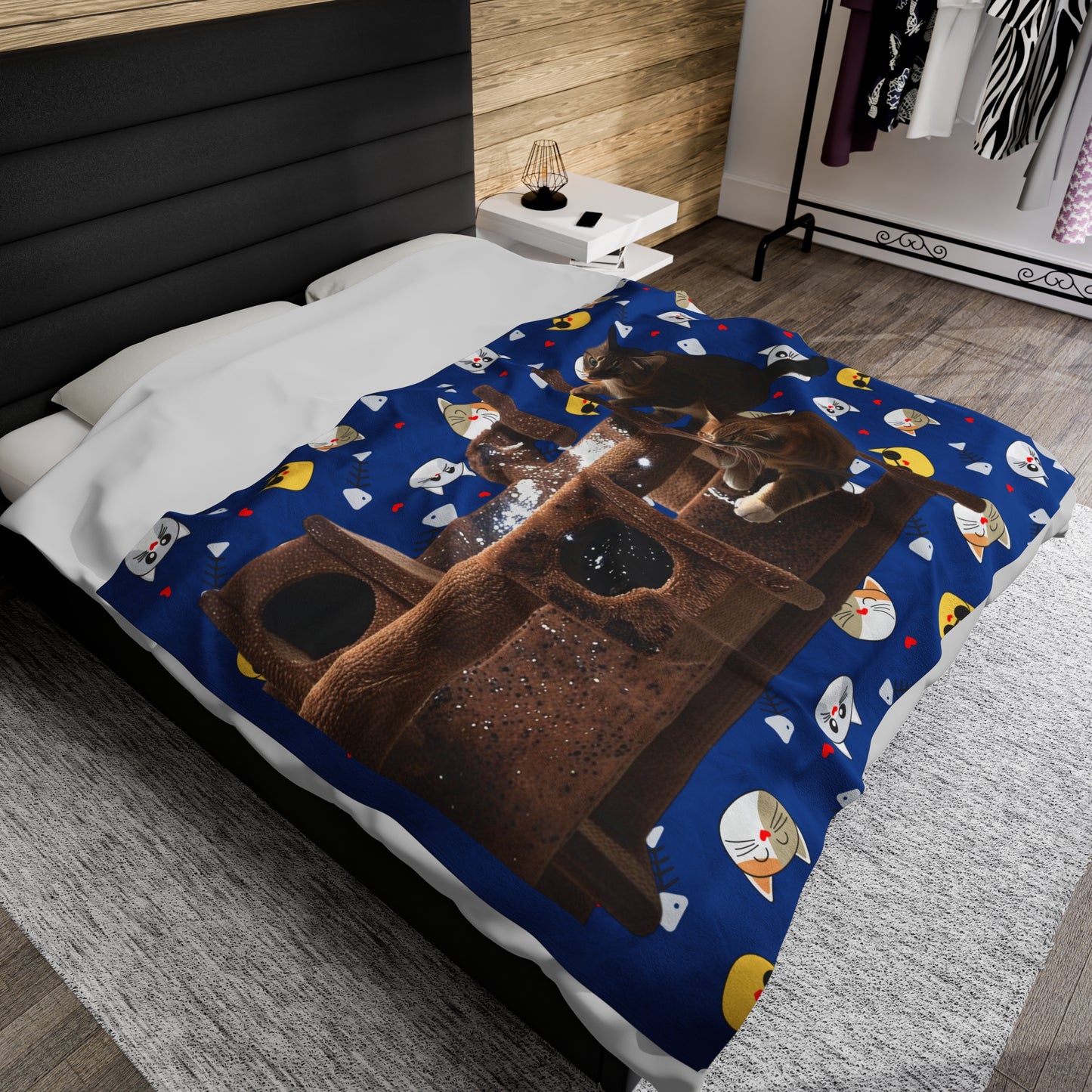 Velveteen Plush Blanket Cats 4