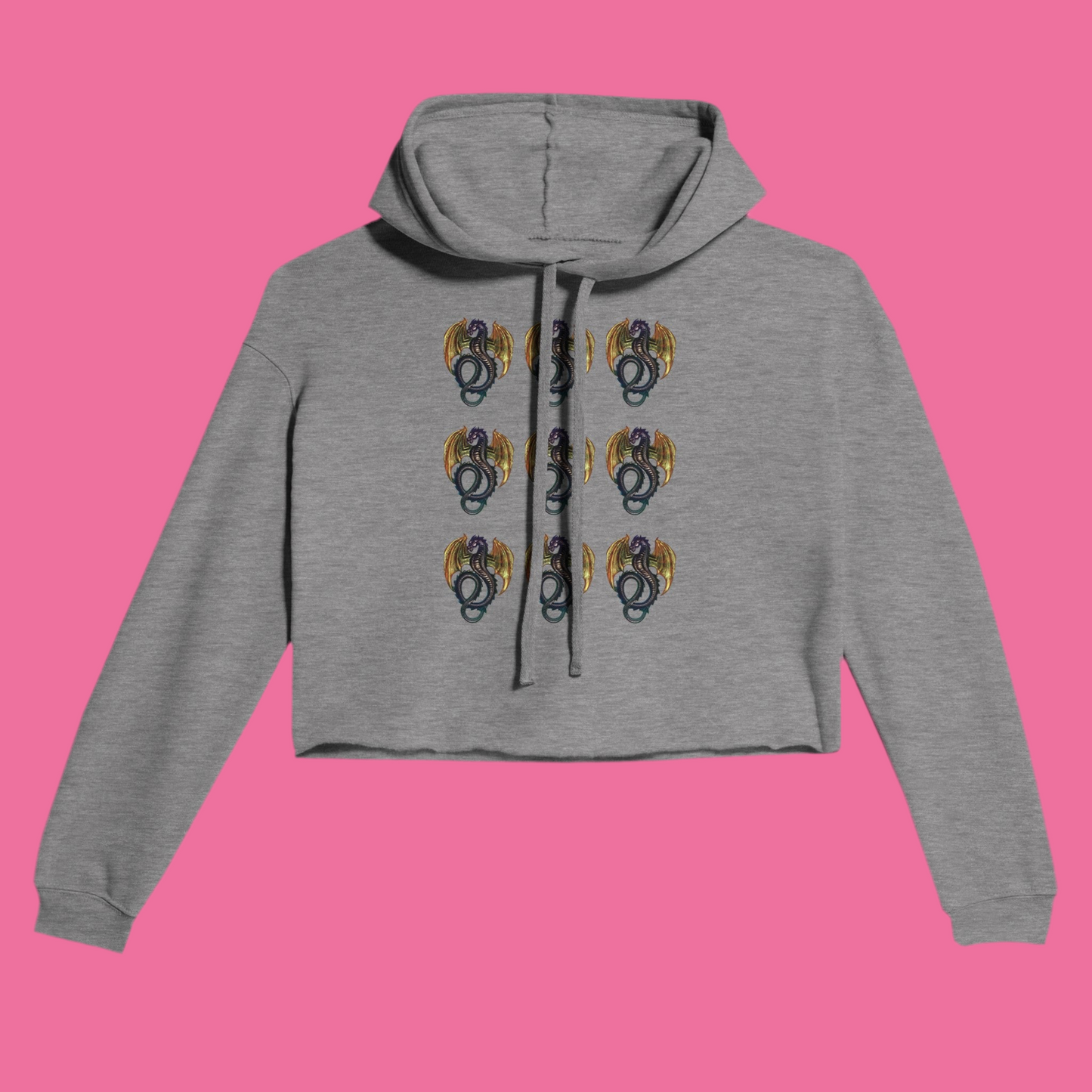 Cropped Hoodie Rainbow Dragon