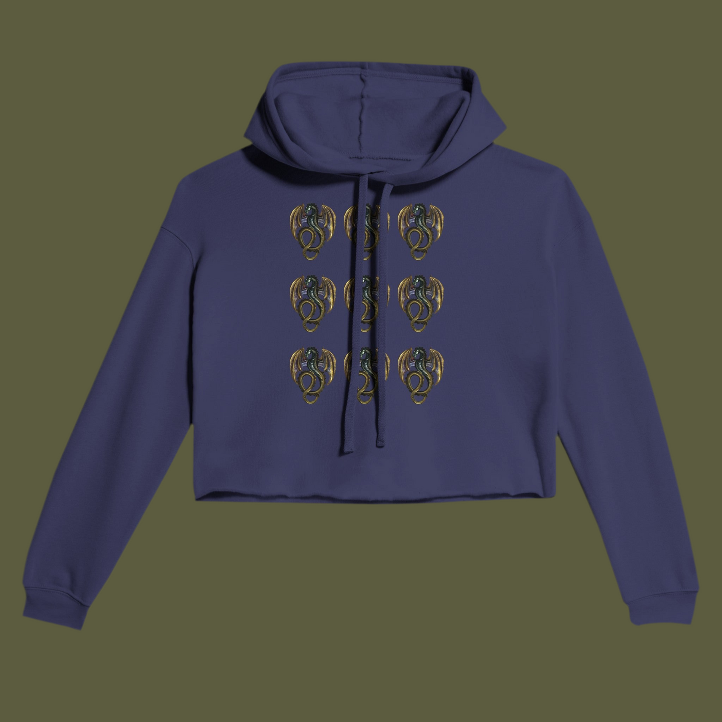 Cropped Hoodie Golden Dragon