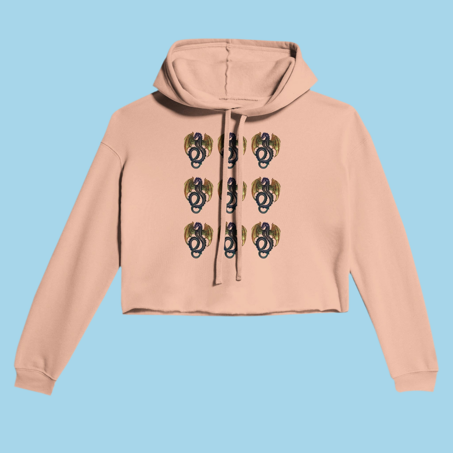 Cropped Hoodie Rainbow Dragon