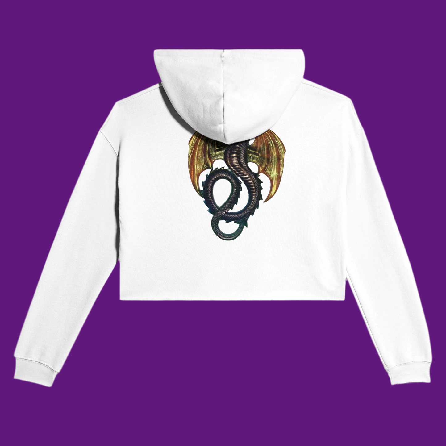 Cropped Hoodie Rainbow Dragon