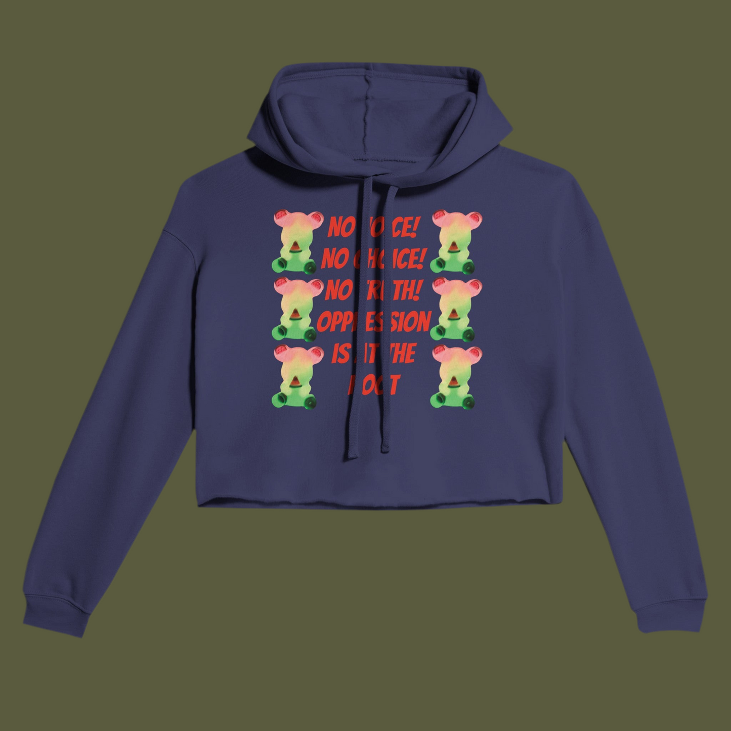 Cropped Hoodie | Bella + Canvas No Voice