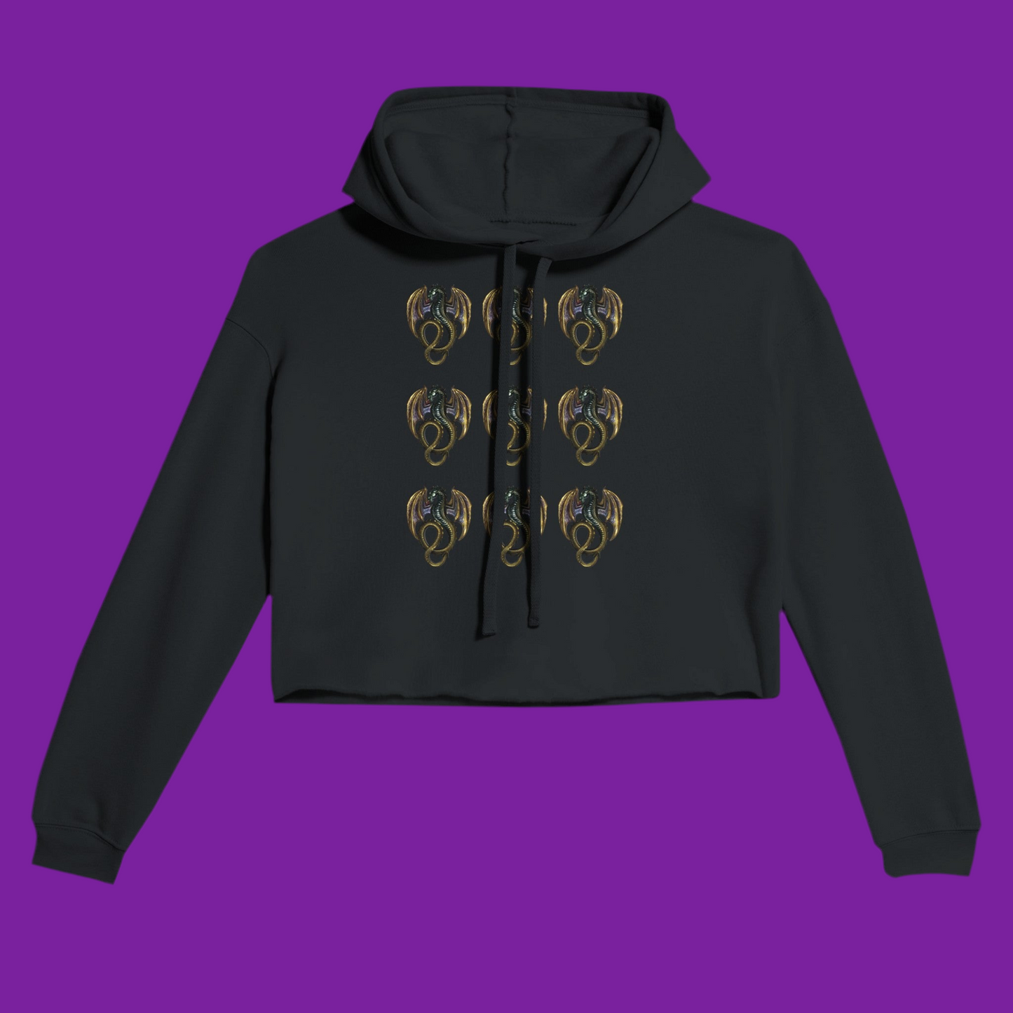 Cropped Hoodie Golden Dragon