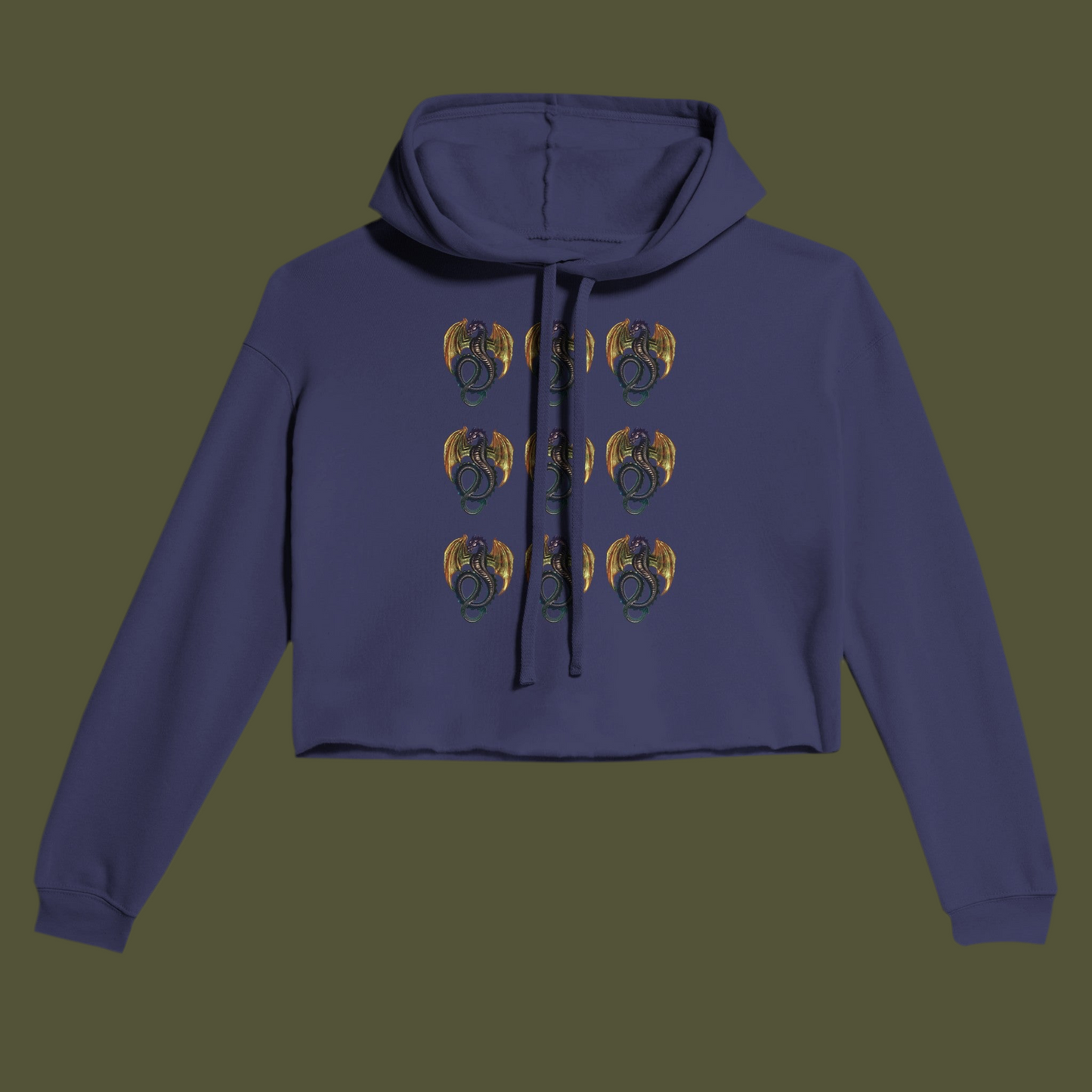 Cropped Hoodie Rainbow Dragon