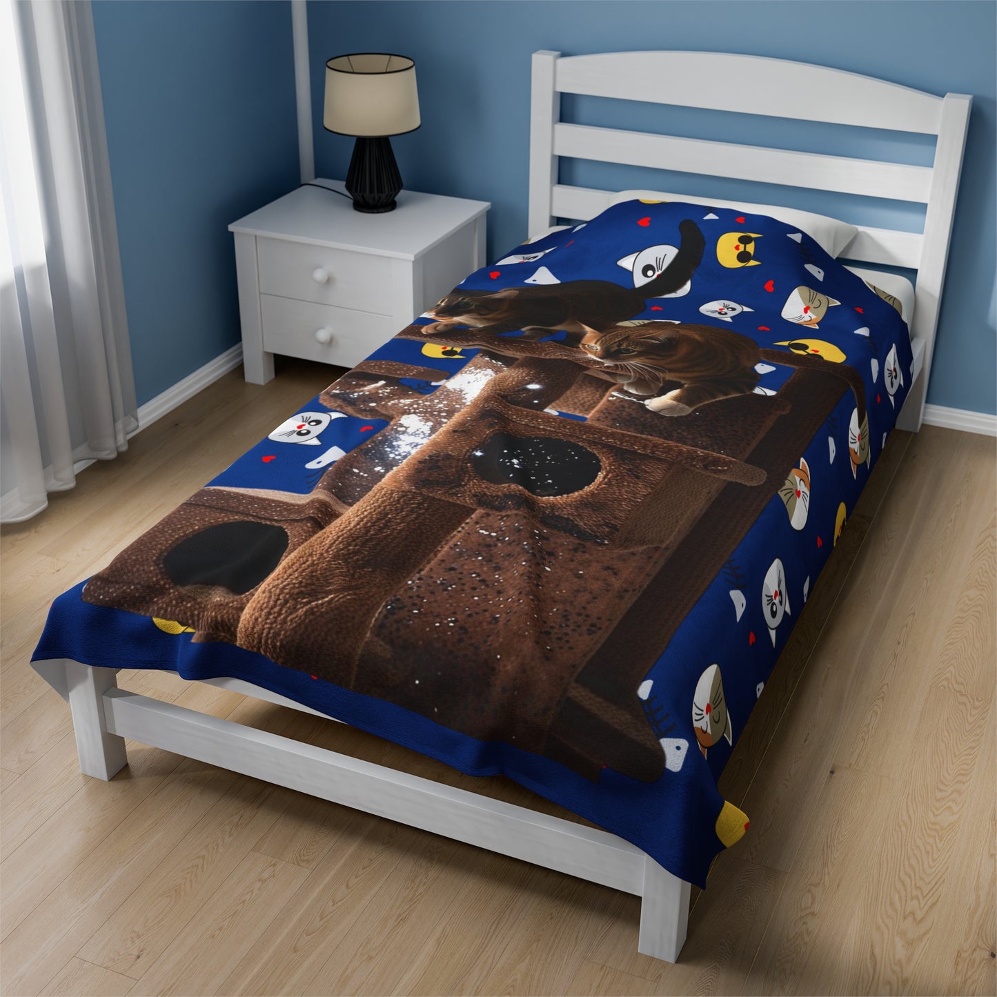 Velveteen Plush Blanket Cats 4