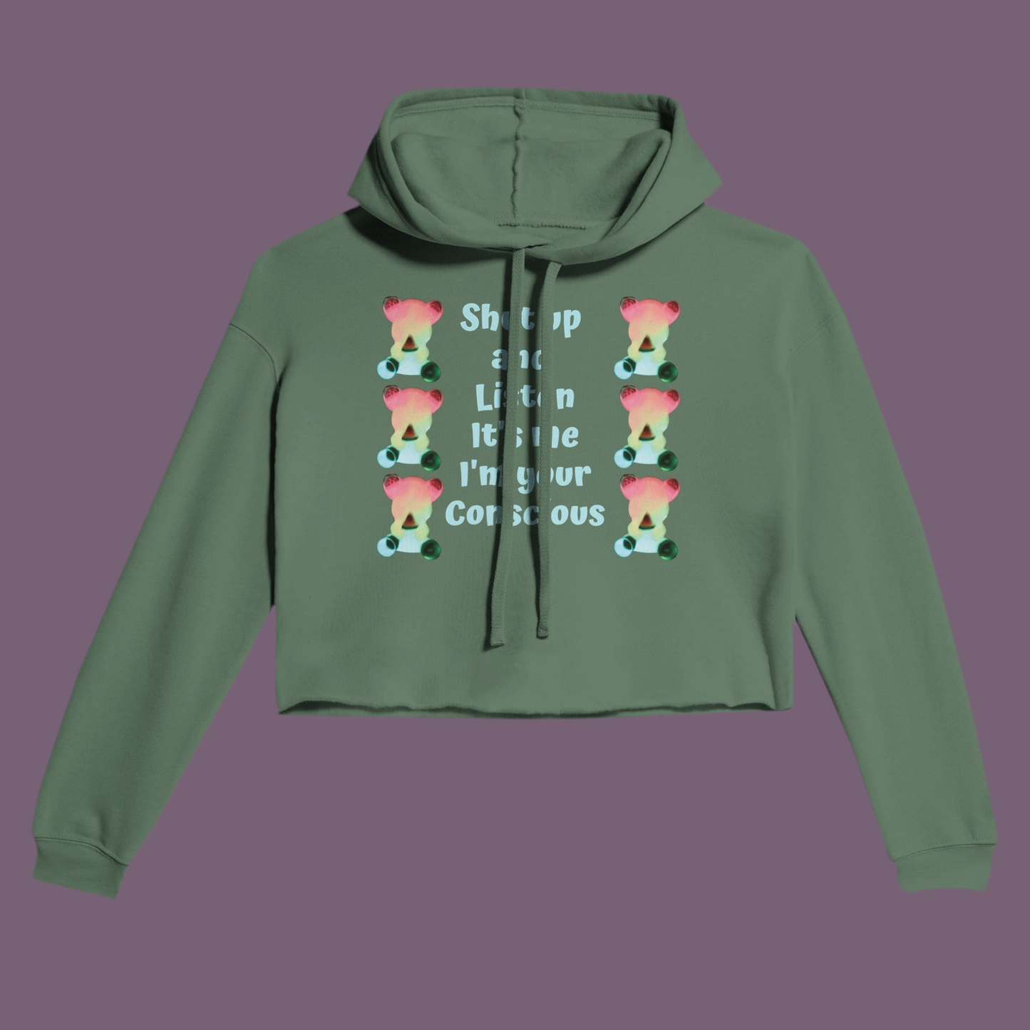 Cropped Hoodie | Bella + Canvas Listen