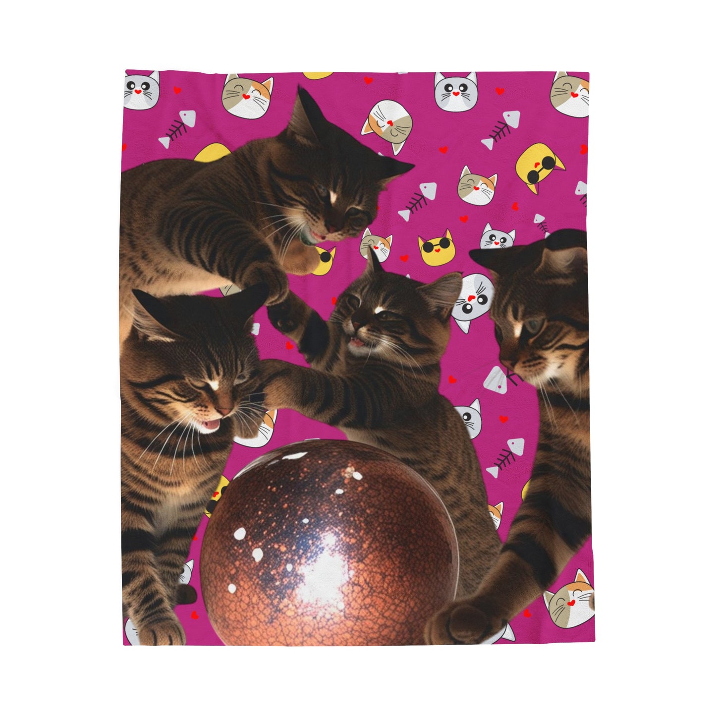 Velveteen Plush Blanket Cats 2