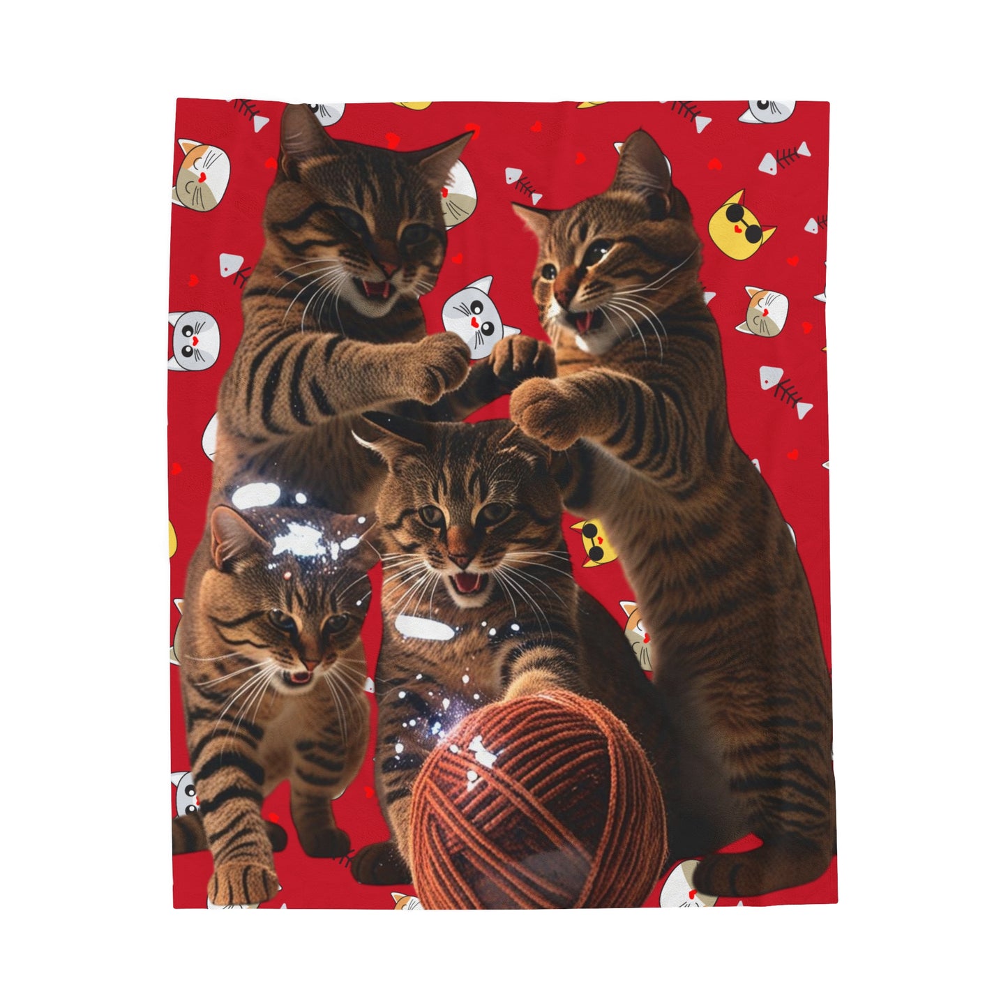 Velveteen Plush Blanket Cats 6