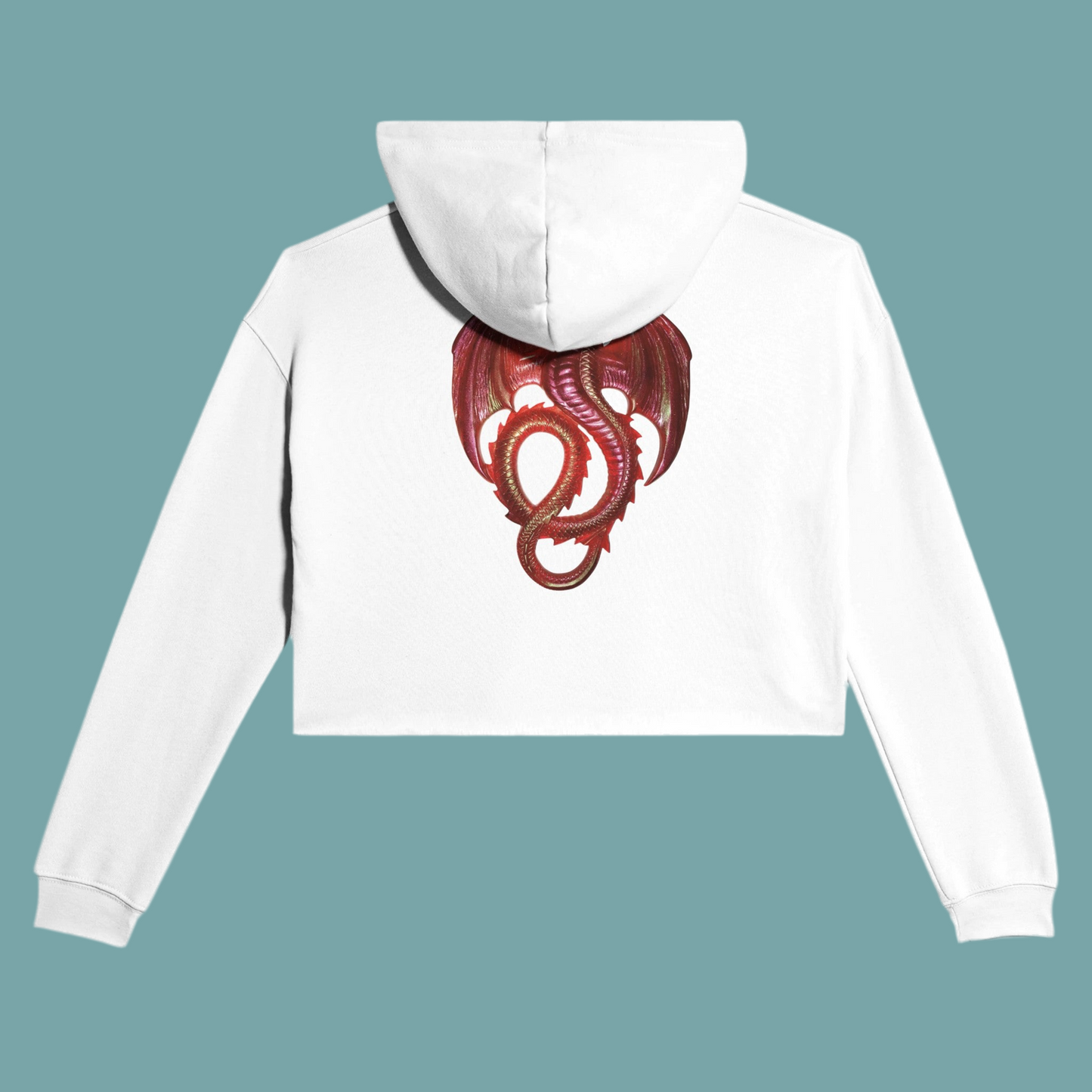 Cropped Hoodie Red Dragon