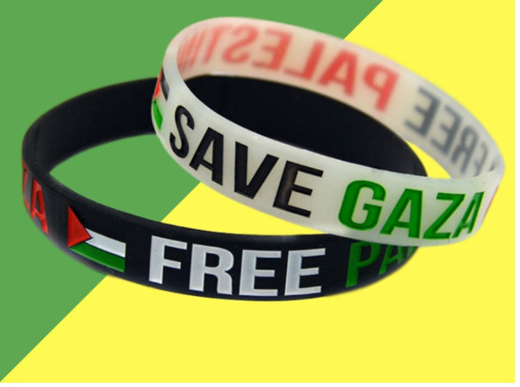 Palestine Flag Silicone Wristband