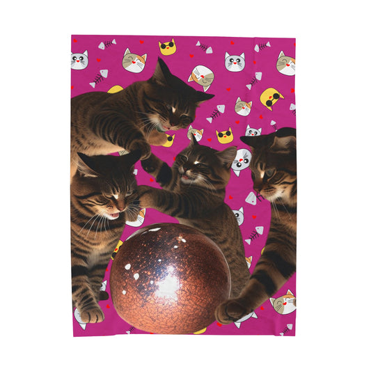 Velveteen Plush Blanket Cats 2