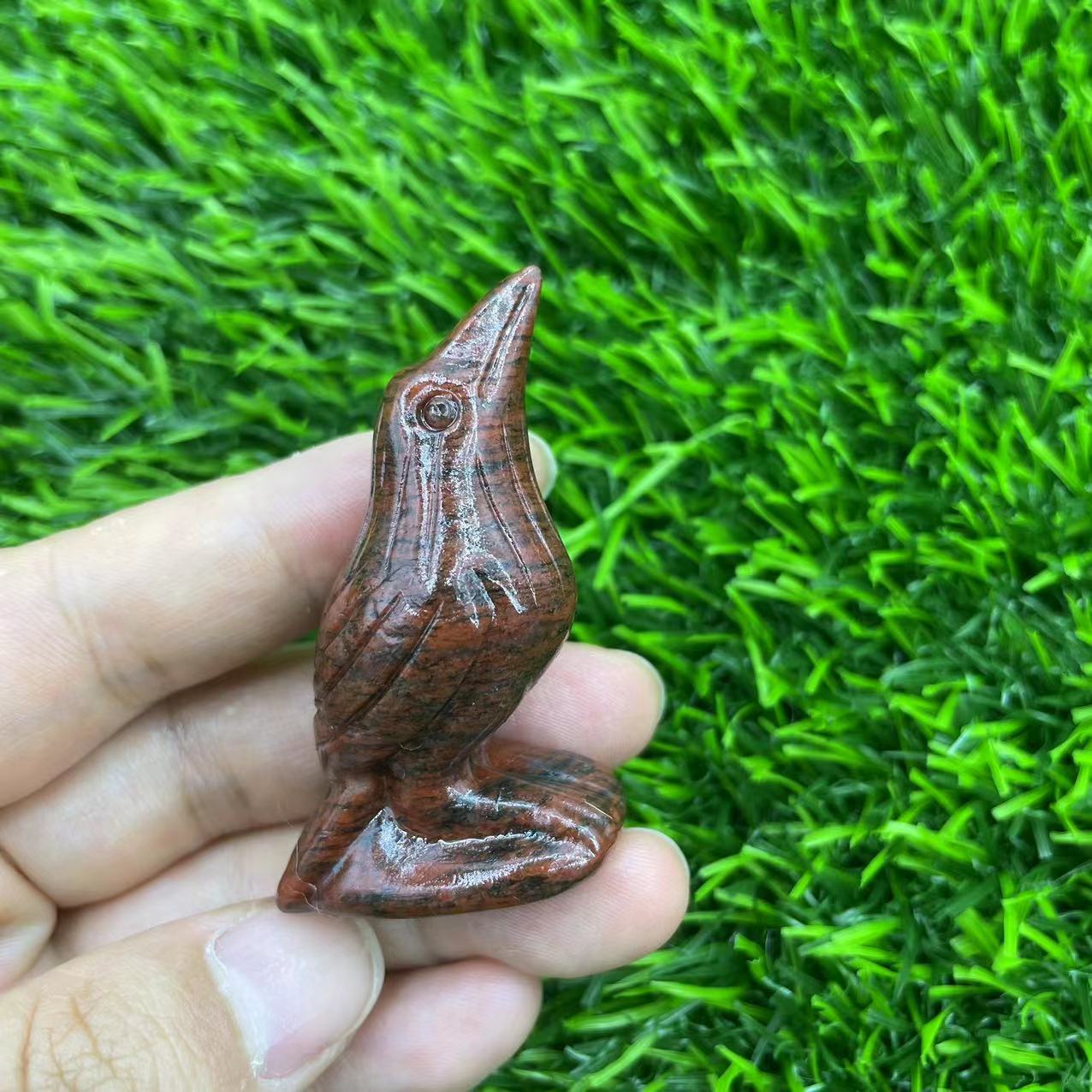 Various Natural Gems Carved Crow