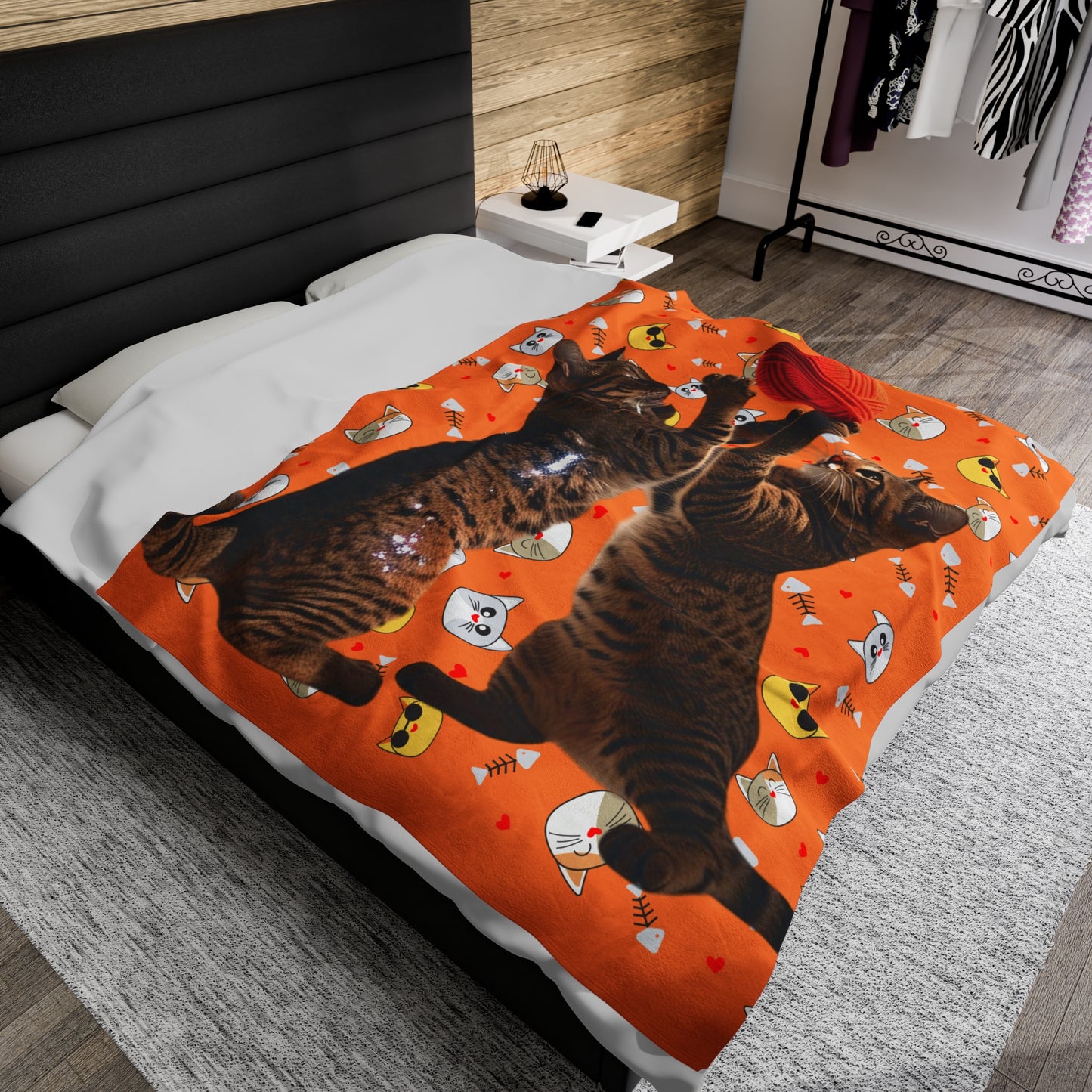 Velveteen Plush Blanket Cats 3