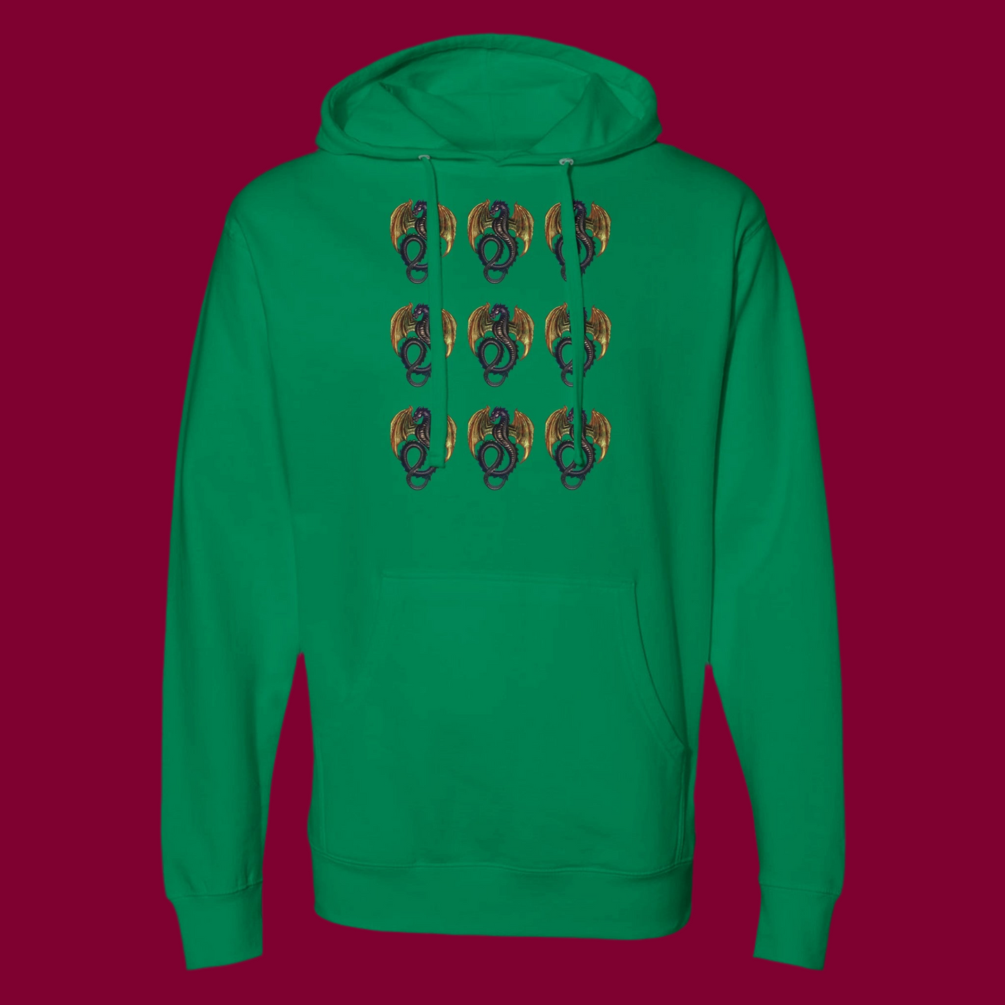 Hooded Sweatshirt Rainbow Dragon