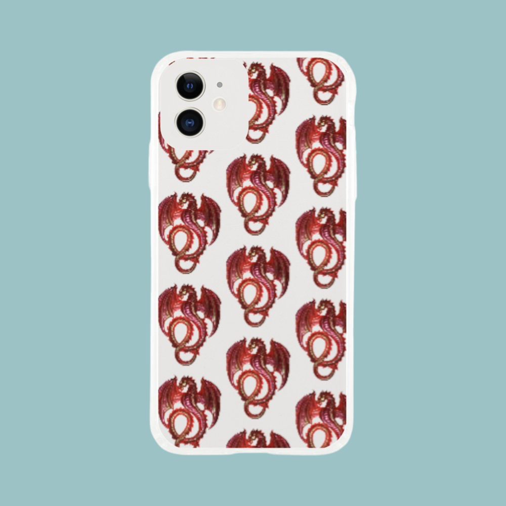 iPhone Clear Case Red Dragon