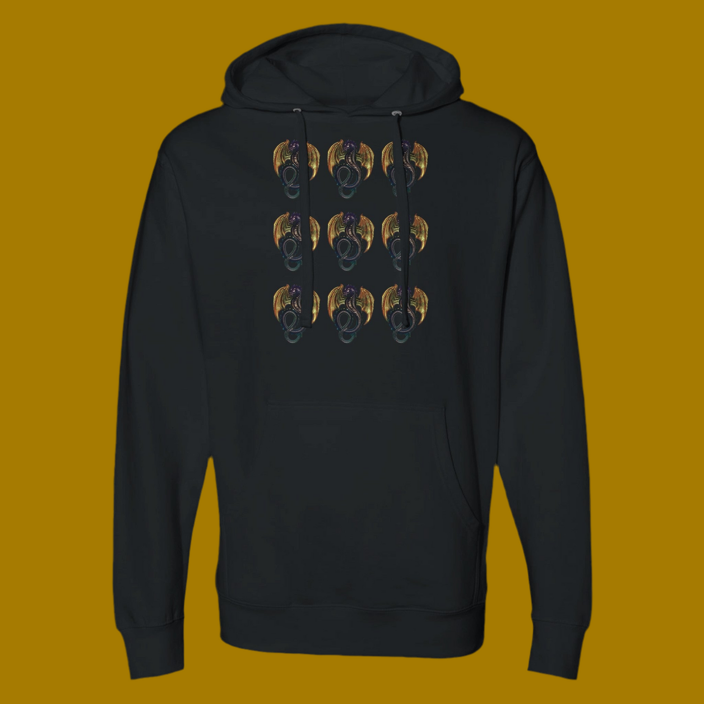 Hooded Sweatshirt Rainbow Dragon