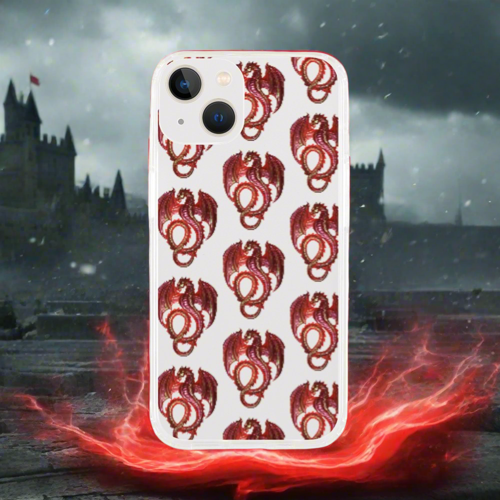 iPhone Clear Case Red Dragon