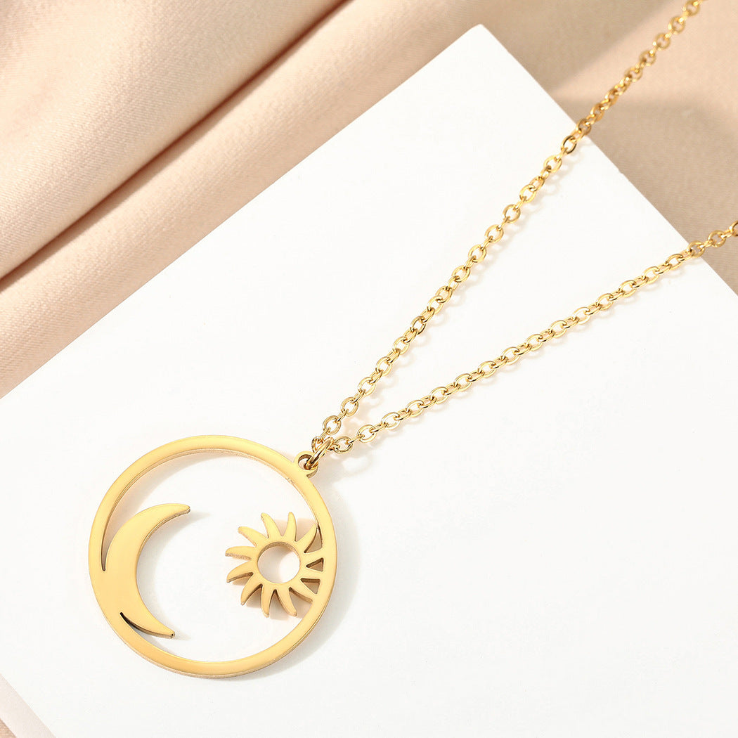 Sun And Moon Pendant Necklace