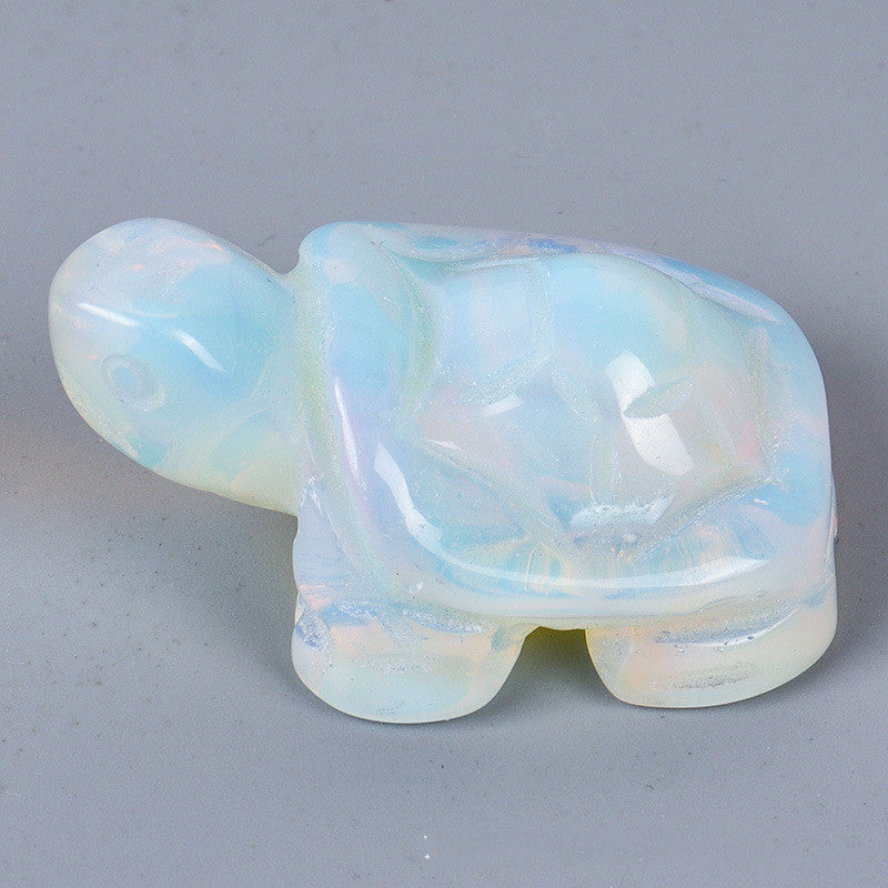 Turtle Carving Jade Crystal Animal Ornaments