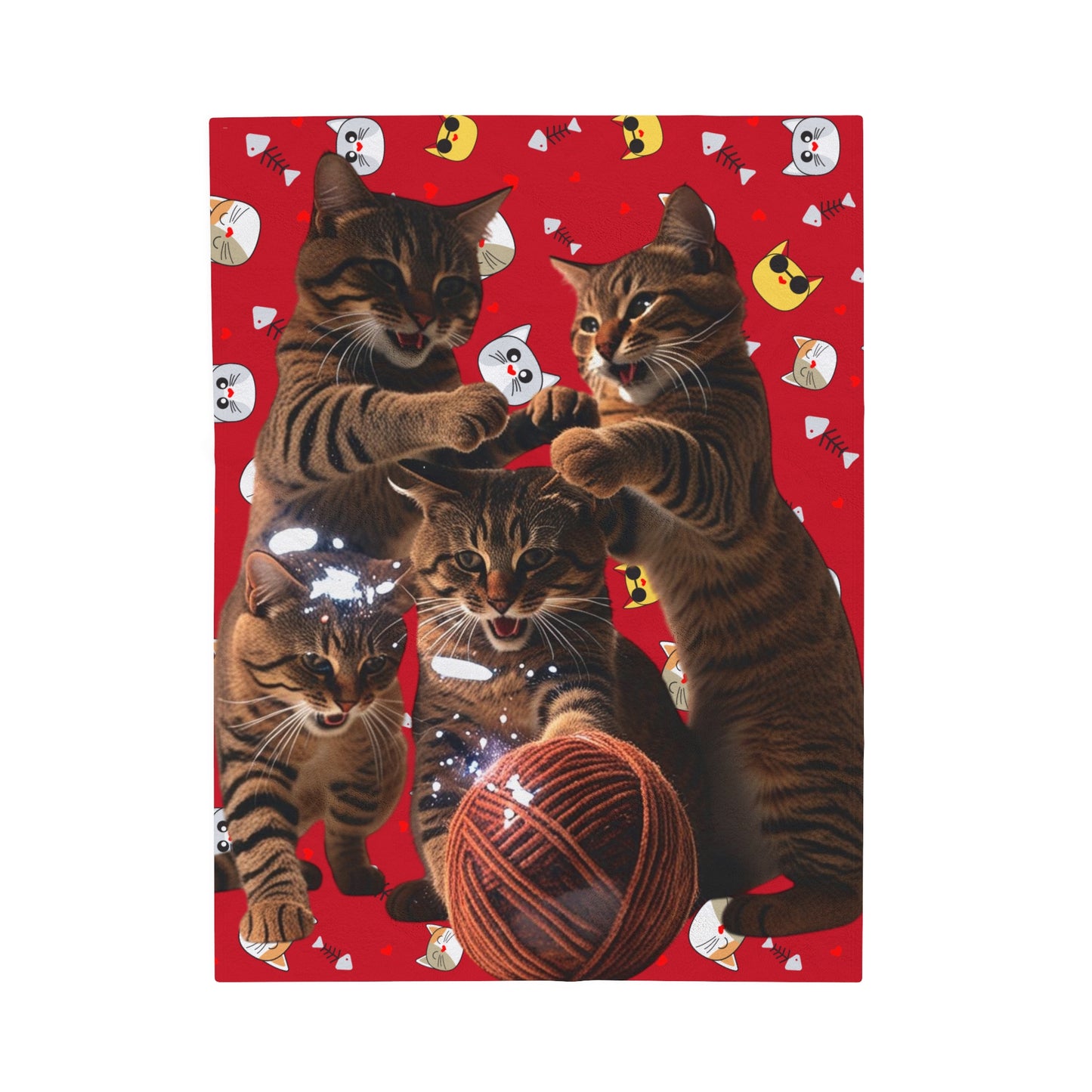 Velveteen Plush Blanket Cats 6