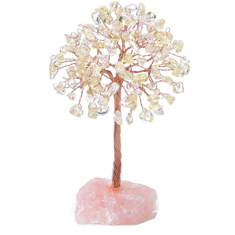 Natural Crystal Tree Crystal Wool Ore Fluorite Base Ornaments