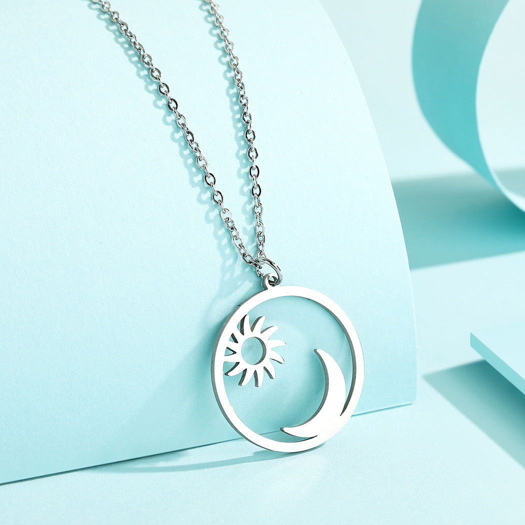 Sun And Moon Pendant Necklace