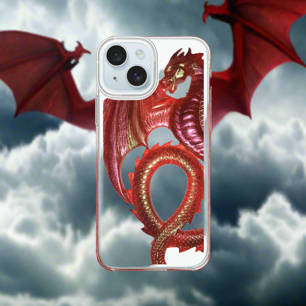 iPhone Clear Case Red Dragon