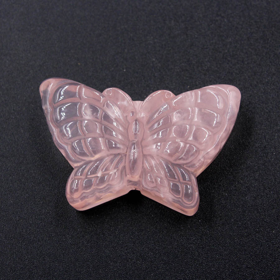 Natural Stone Crystal Carved Butterfly Pendant Crafts Ornaments