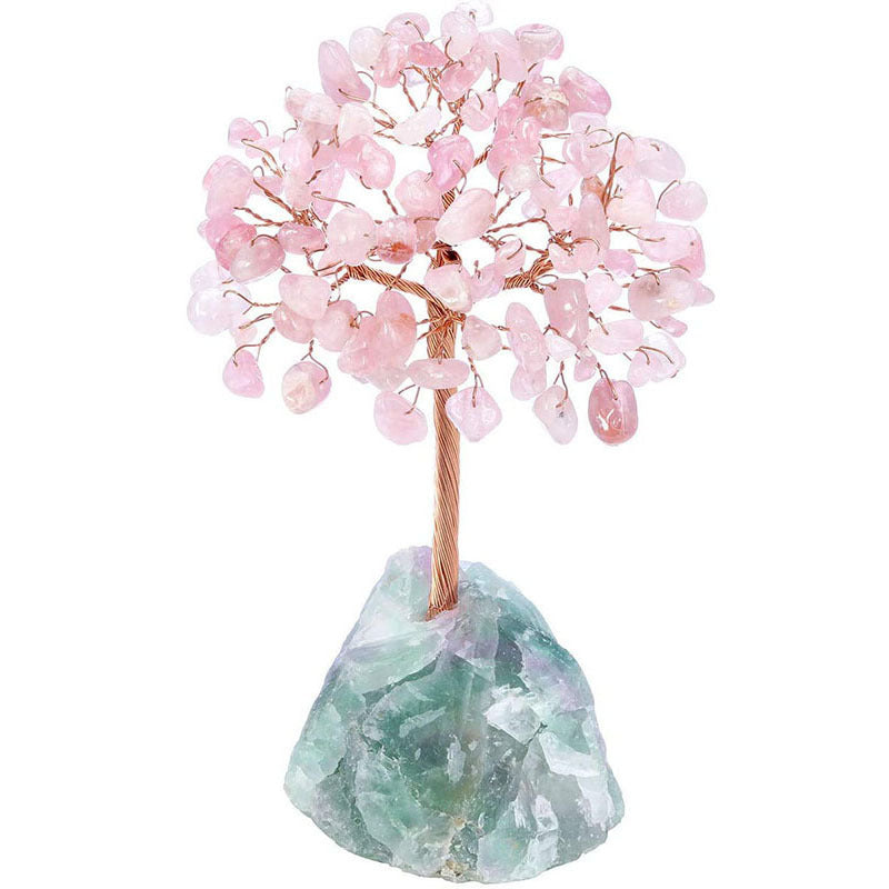 Natural Crystal Tree Crystal Wool Ore Fluorite Base Ornaments