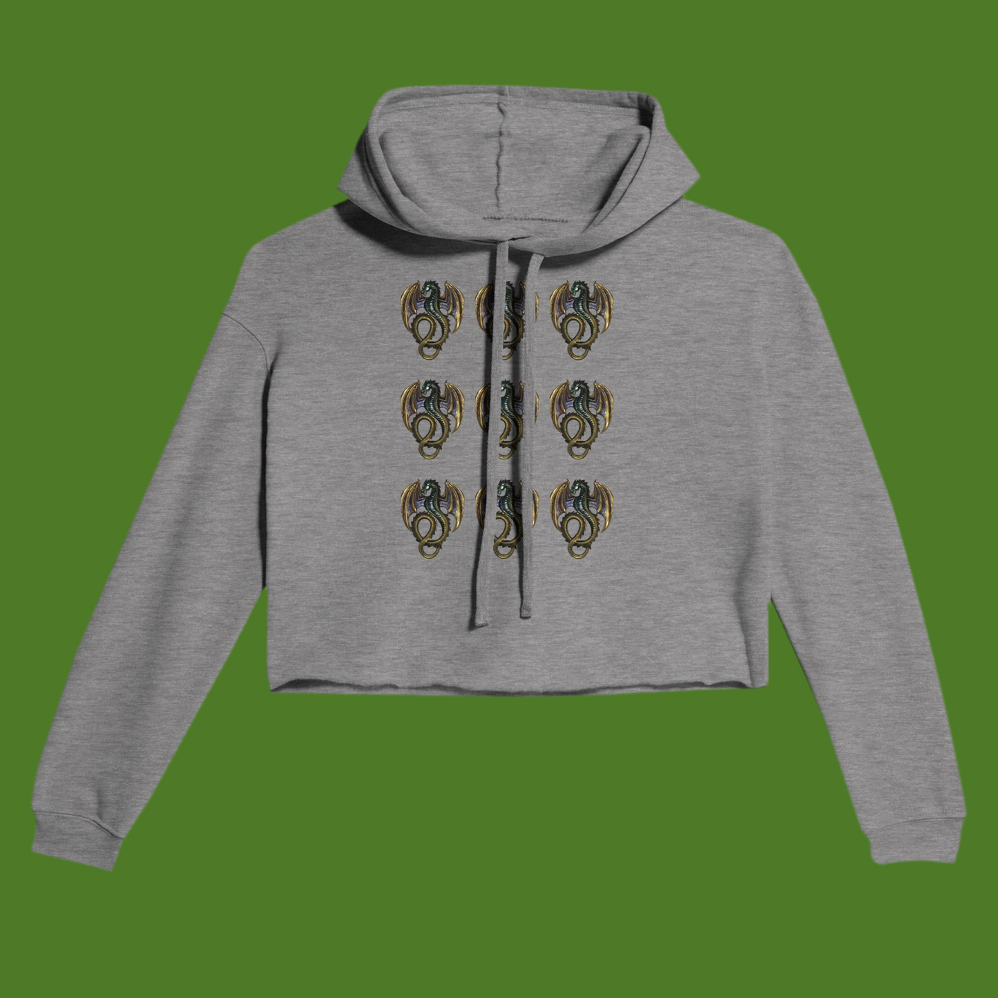 Cropped Hoodie Golden Dragon