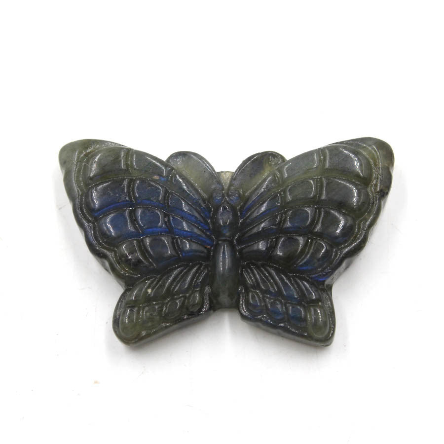 Natural Stone Crystal Carved Butterfly Pendant Crafts Ornaments