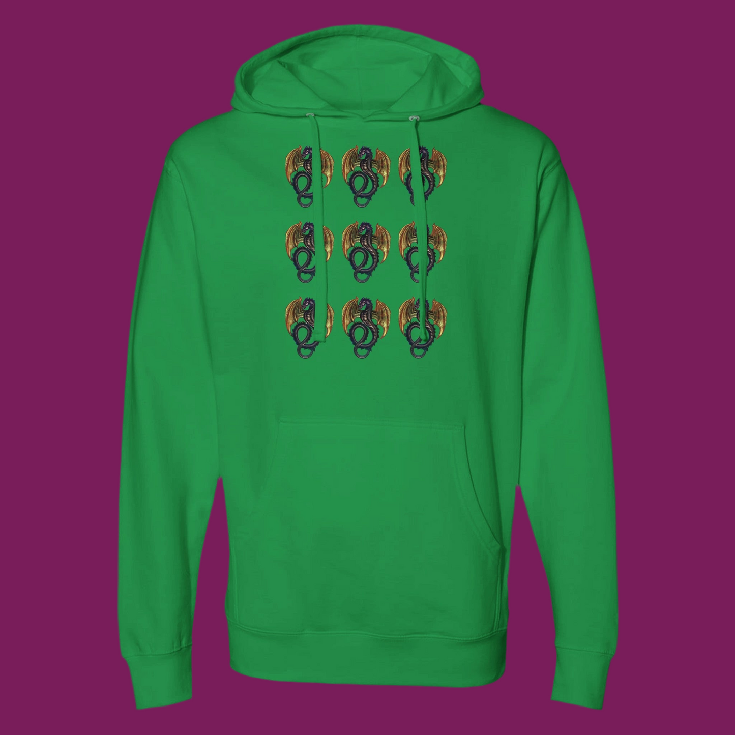 Hooded Sweatshirt Rainbow Dragon