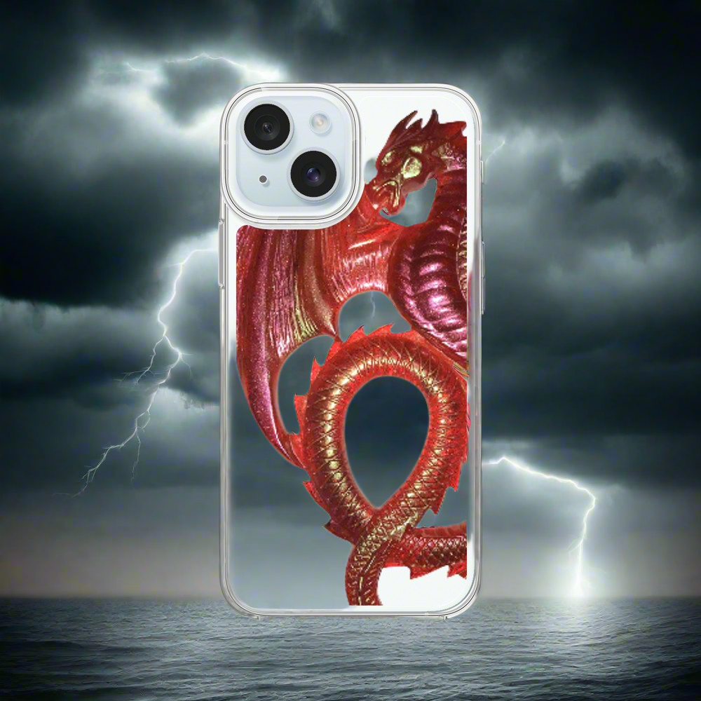 iPhone Clear Case Red Dragon