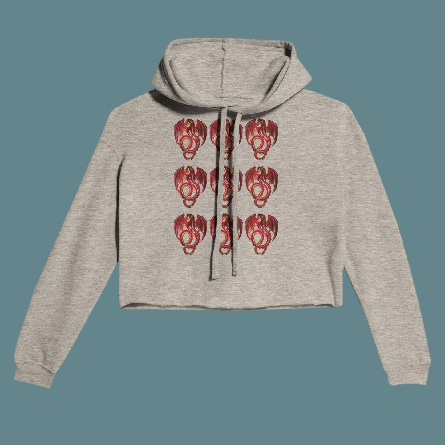 Cropped Hoodie Red Dragon