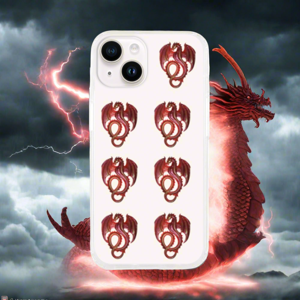 iPhone Clear Case Red Dragon