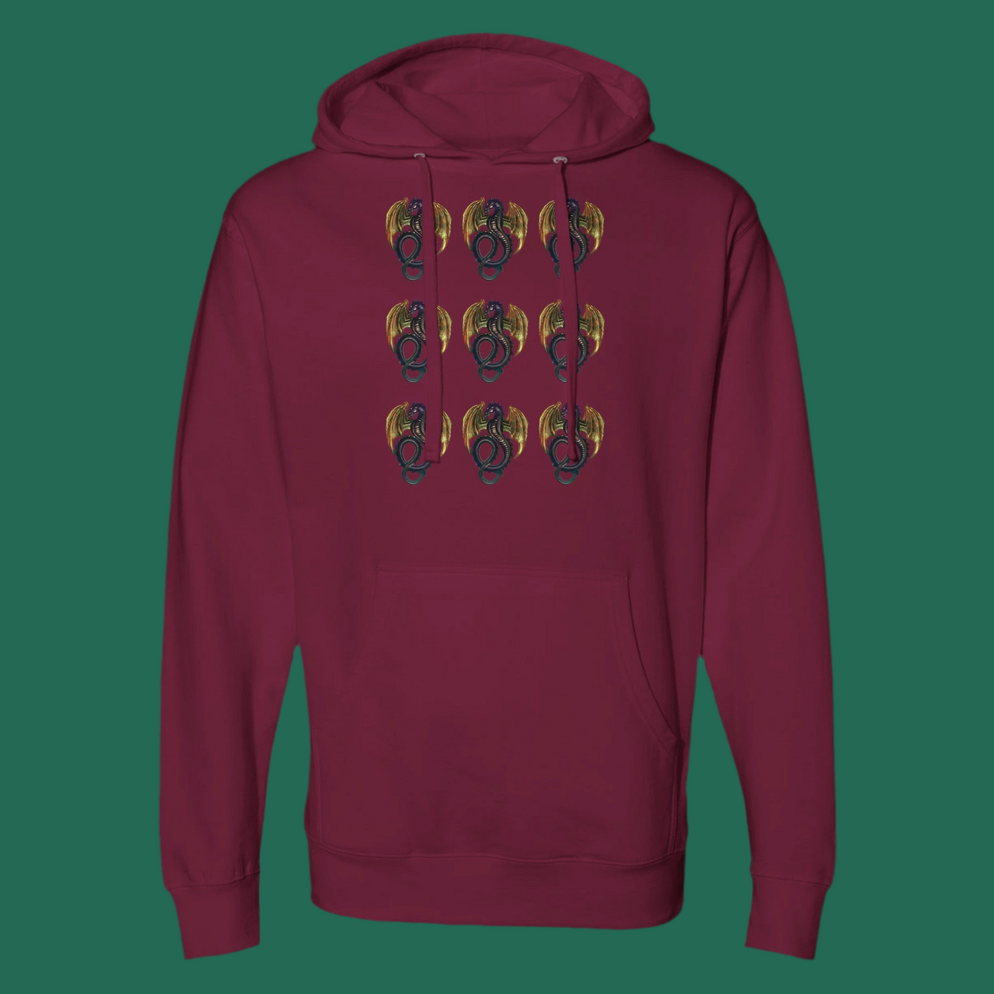 Hooded Sweatshirt Rainbow Dragon