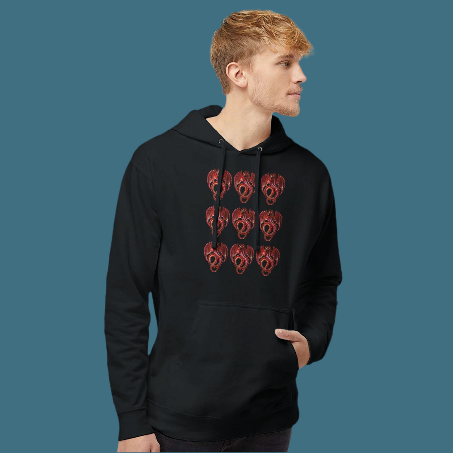 Hooded Sweatshirt Red Dragon