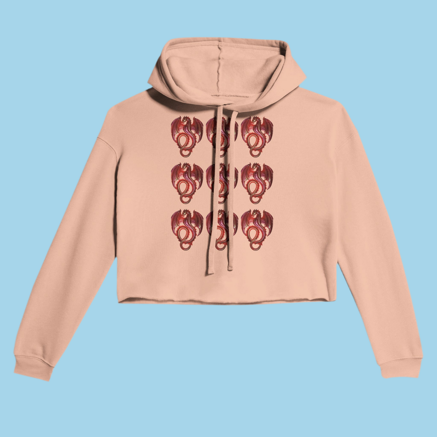 Cropped Hoodie Red Dragon