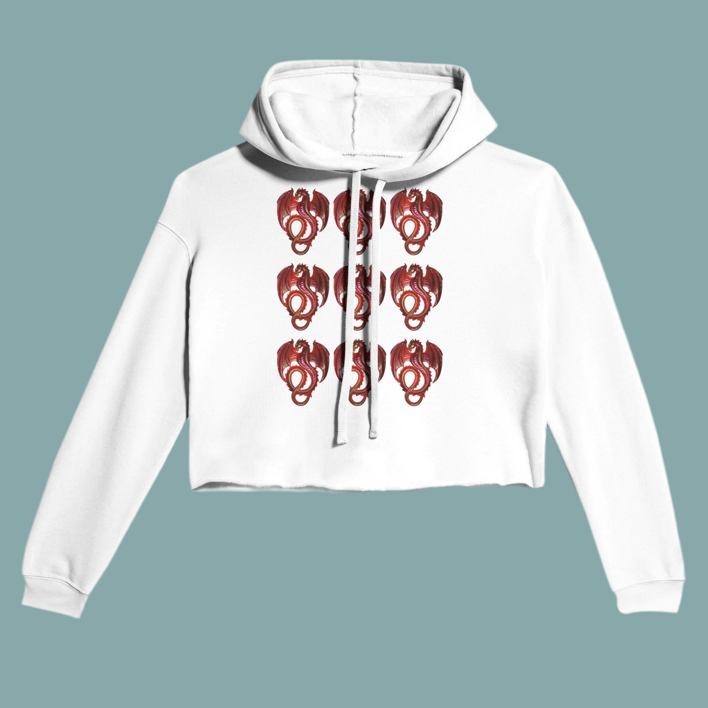 Cropped Hoodie Red Dragon