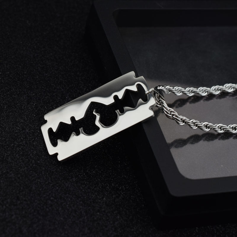 Titanium Steel Blade Necklace Pendant