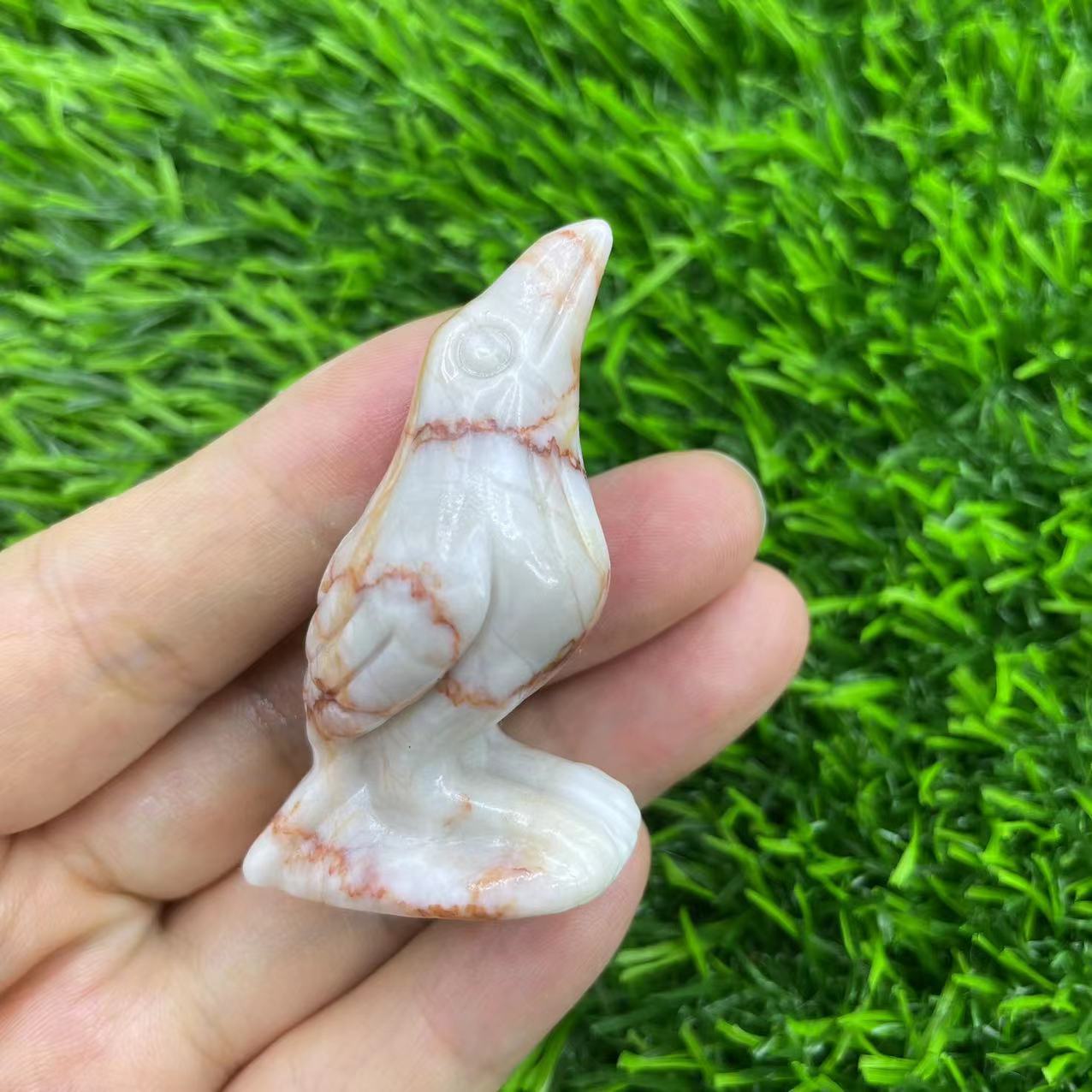 Various Natural Gems Carved Crow