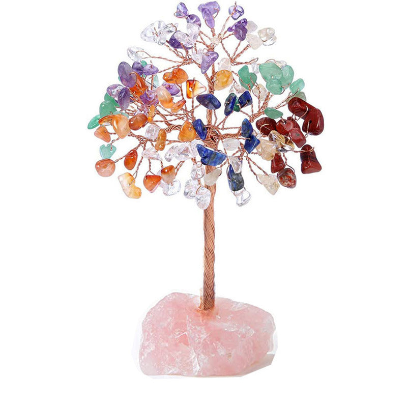 Natural Crystal Tree Crystal Wool Ore Fluorite Base Ornaments